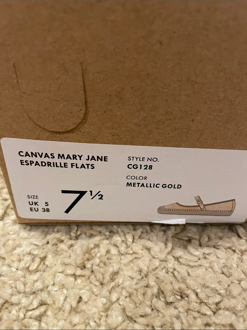 J. Crew womens  Mary Jane Espadrille- metallic gold